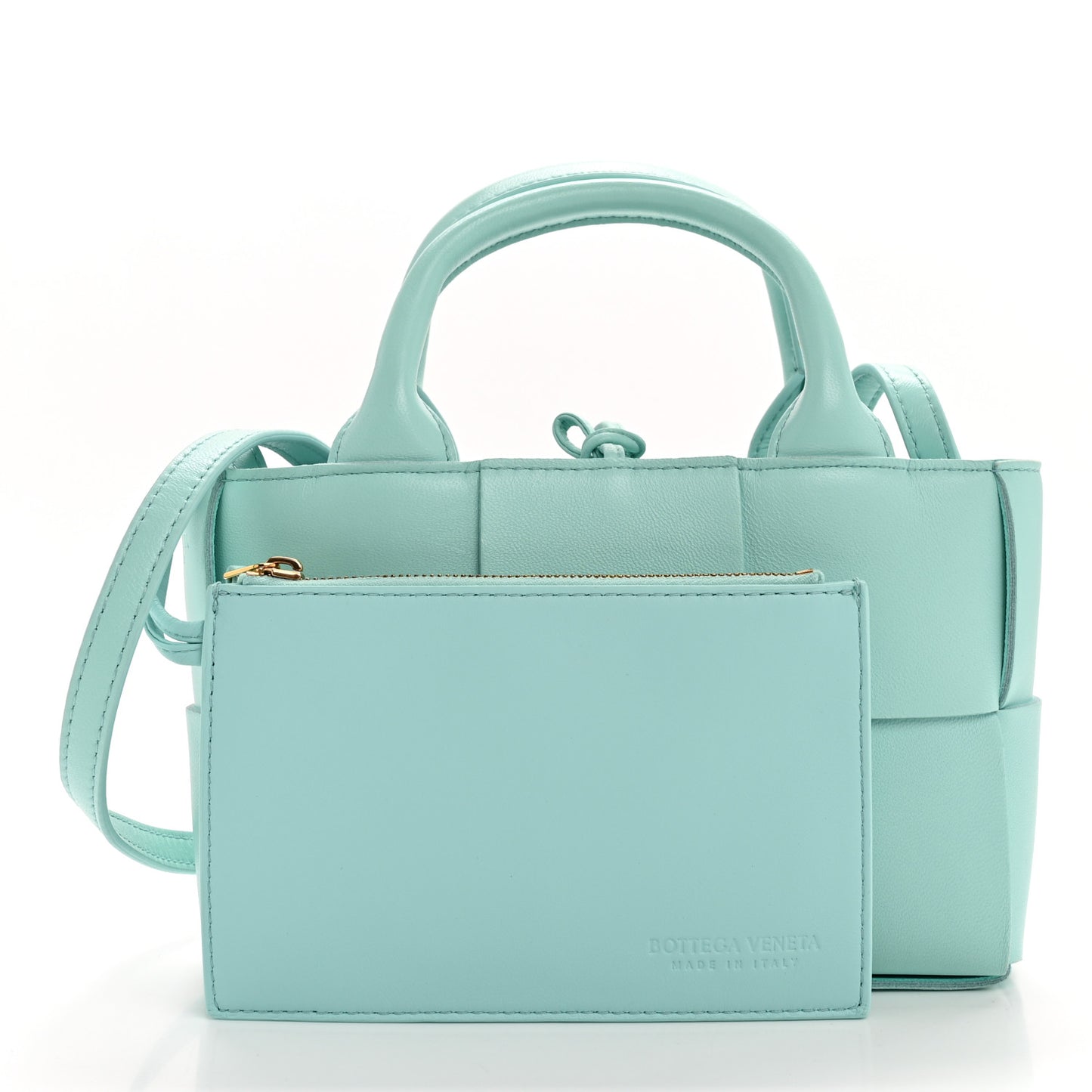 Nappa Maxi Intrecciato Mini Arco Tote Celadon
