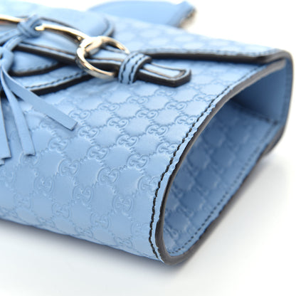 Gucci Soft Microguccissima Mini Emily Chain Shoulder Bag Mineral Blue 9 of 10