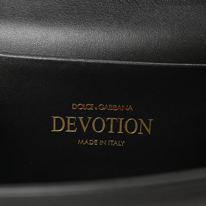 Dolce & Gabbana Smooth Calfskin Small Devotion Envelope Top Handle Bag Black 6 of 9