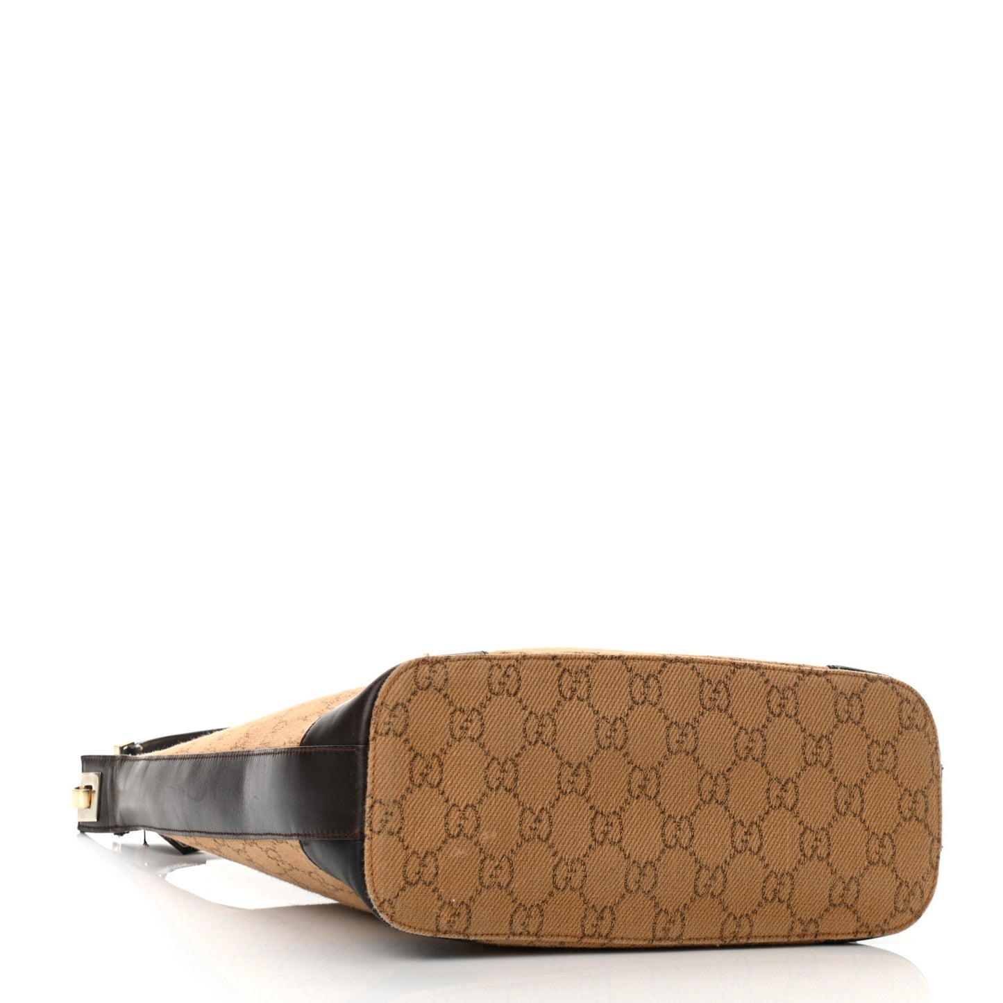 Canvas Monogram Shoulder Bag Beige