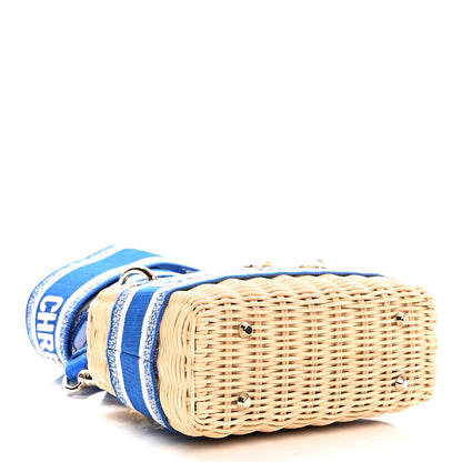 Christian Dior Wicker Oblique Mini Lady Dior Bag Florescent Blue 3 of 8