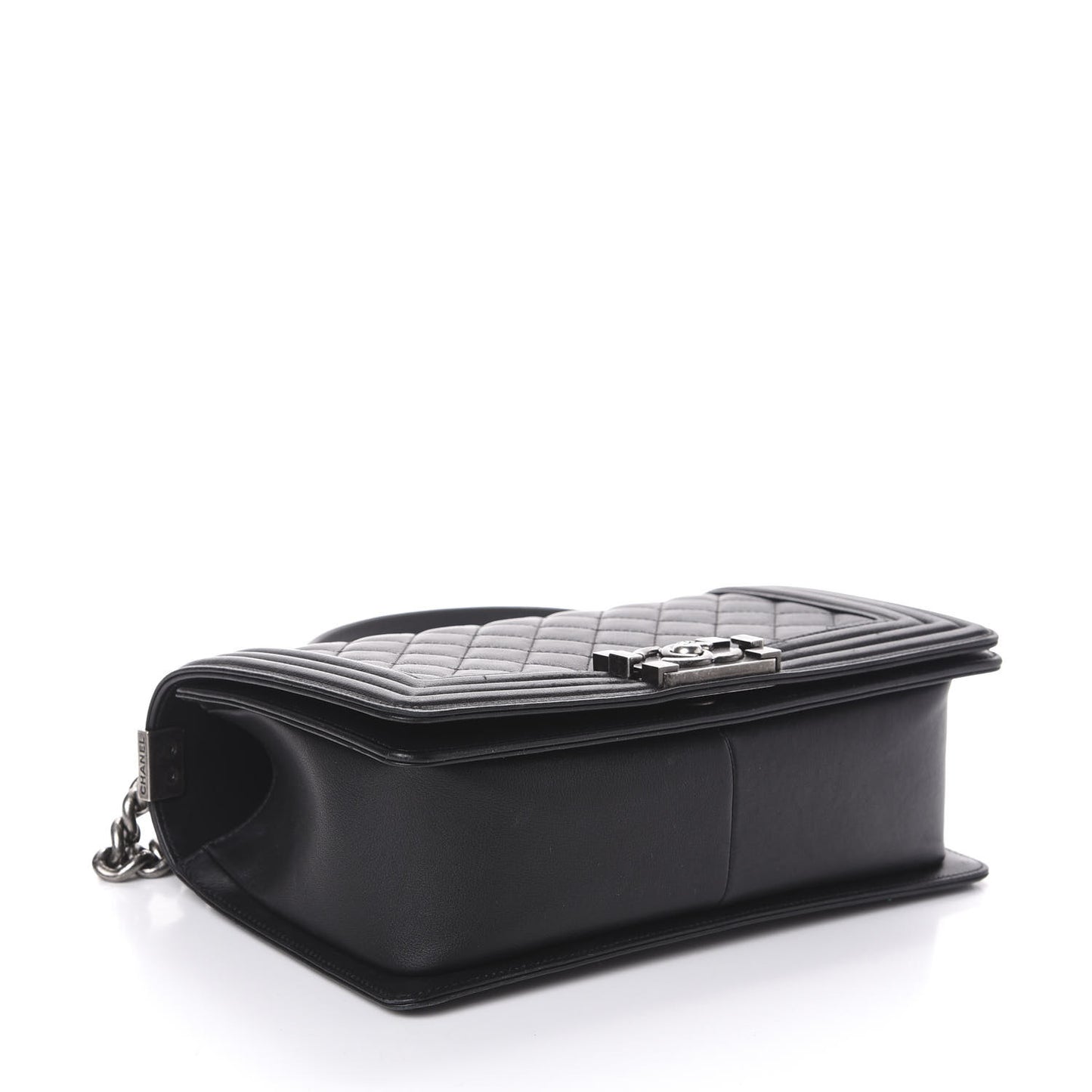 Calfskin Quilted Medium Boy Flap Black