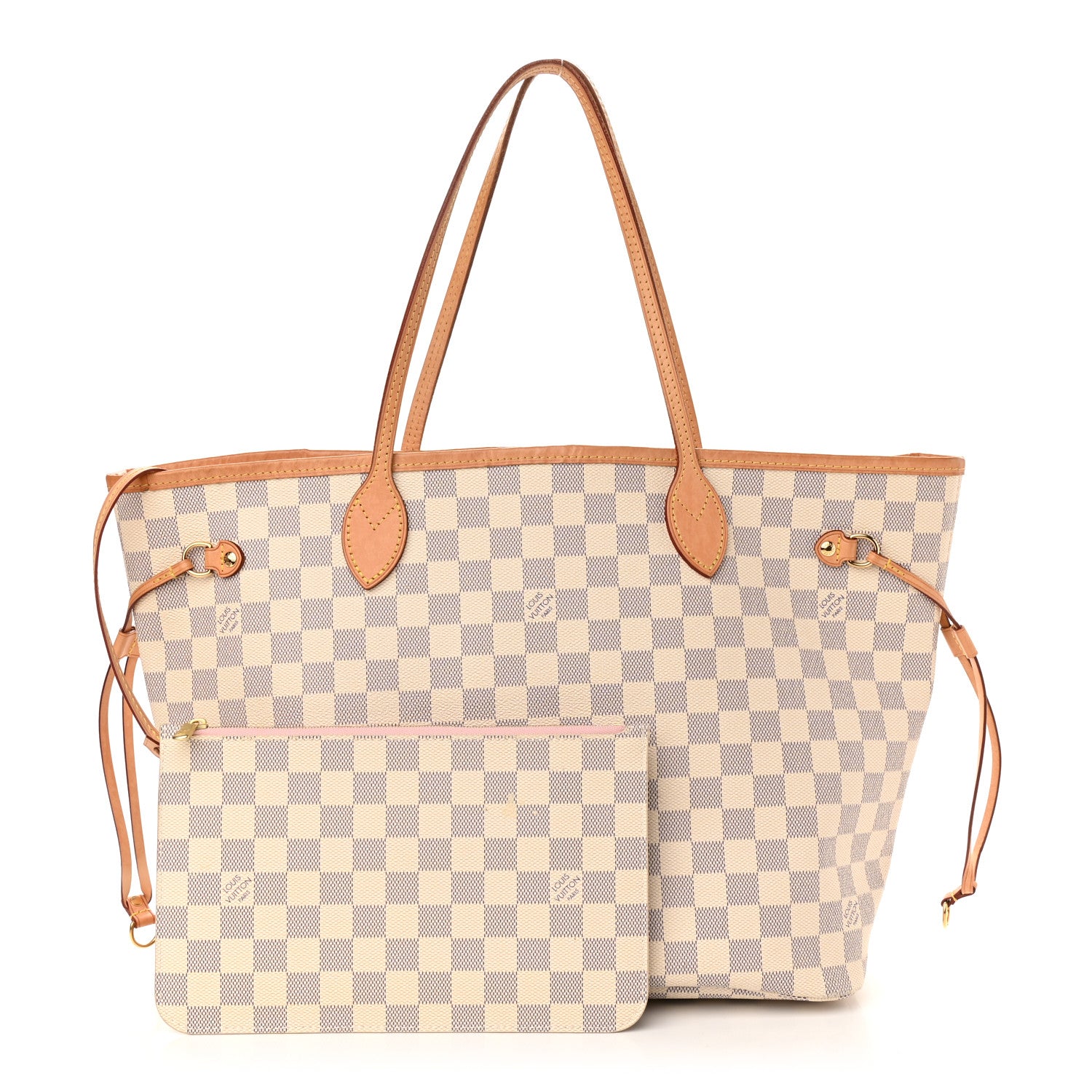Louis Vuitton Damier Azur Neo Neverfull MM Rose Ballerine 1 of 12