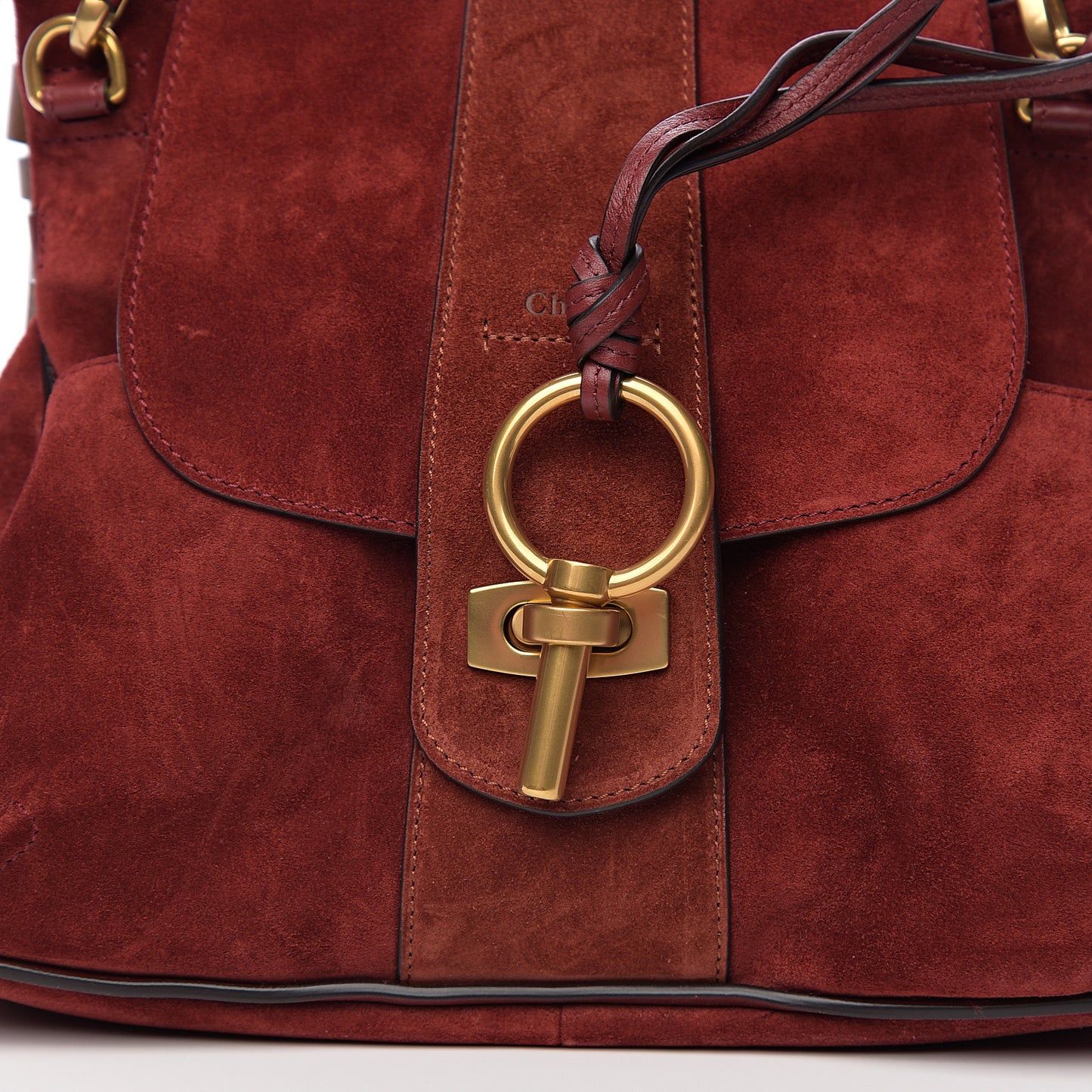 Suede Small Lexa Shoulder Bag Sienna Red