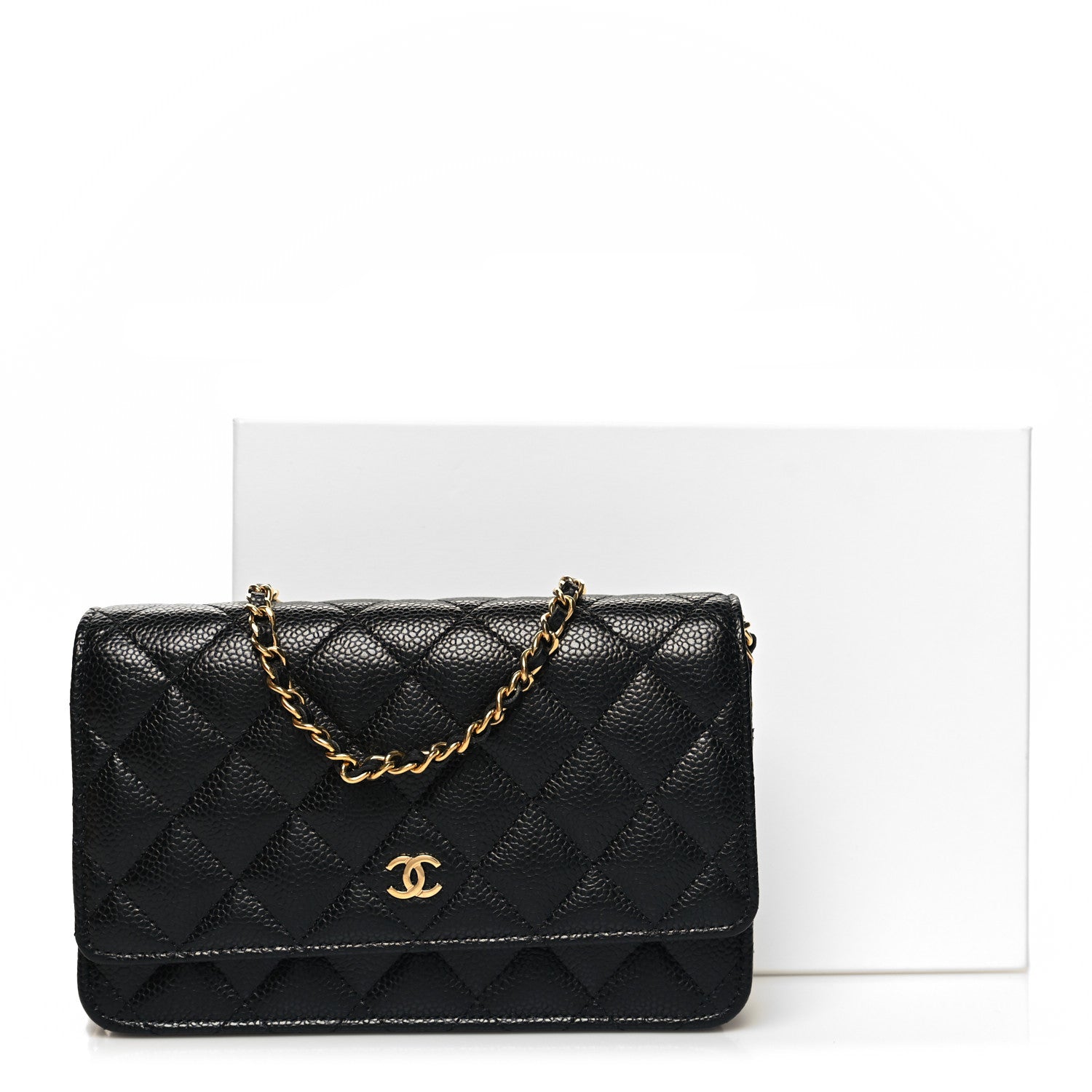 Chanel Caviar Quilted Wallet on Chain WOC Black 12 of 12