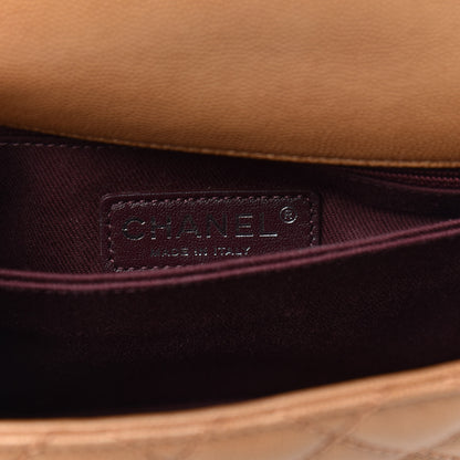 Chanel Caviar Quilted Mini Coco Handle Flap Camel 6 of 12