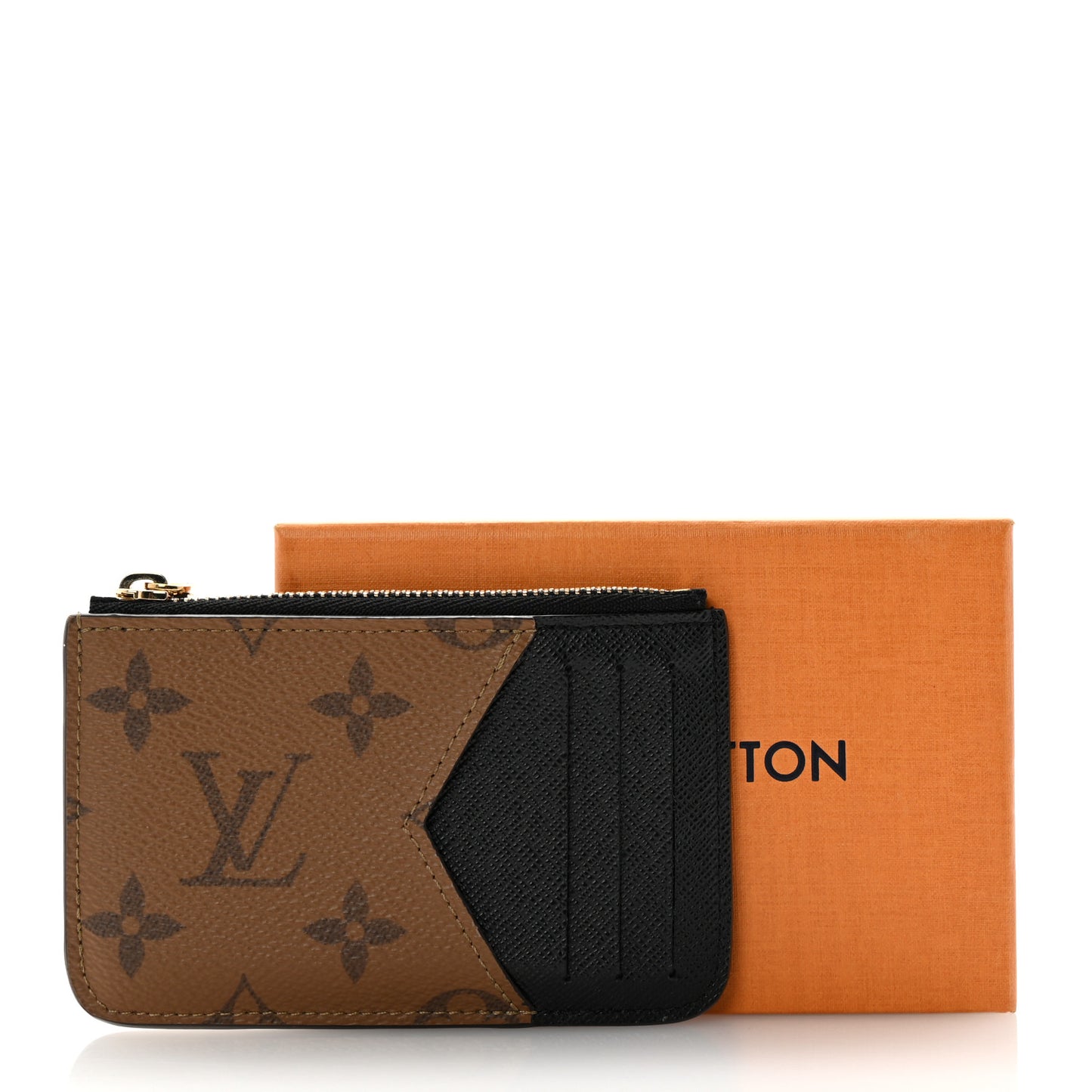 Reverse Monogram Zipped Romy Card Holder