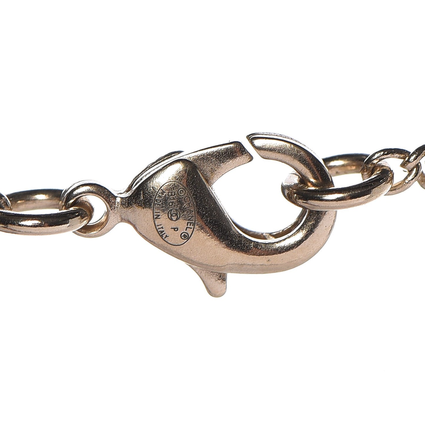 Pearl CC Drop Necklace Gold