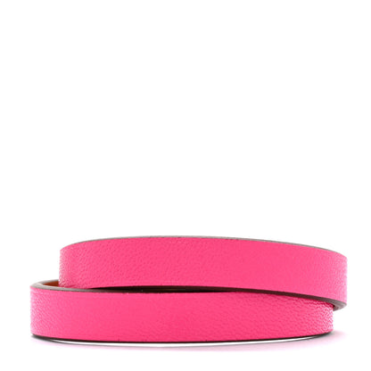 Hermes Chevre Chamkila Mini Kelly Double Tour Bracelet T2 Rose Pop 3 of 8
