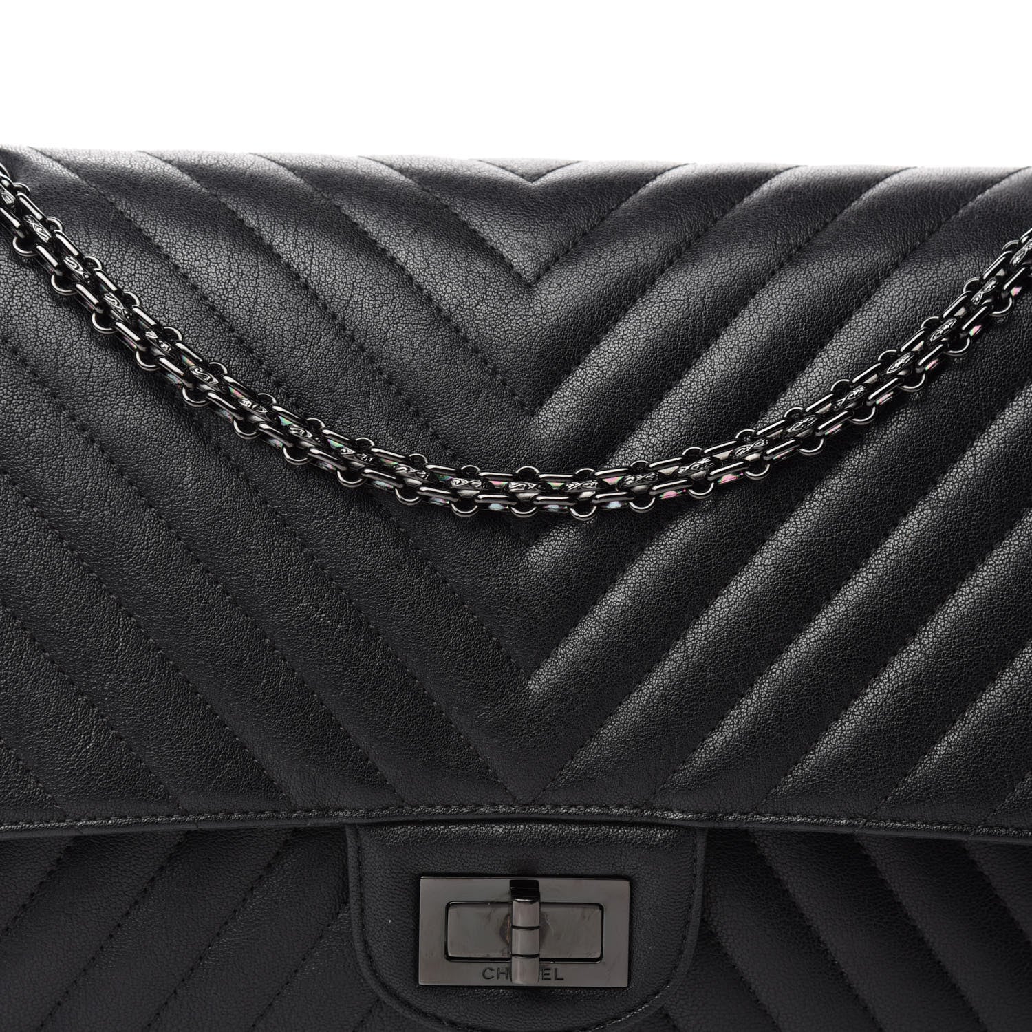 Chanel Sheepskin Chevron Quilted 2.55 Reissue 227 Flap So Black 20 of 20