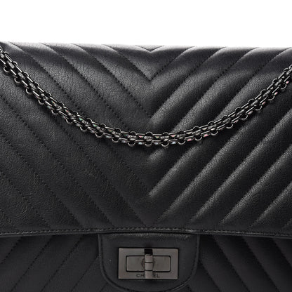 Chanel Sheepskin Chevron Quilted 2.55 Reissue 227 Flap So Black 20 of 20