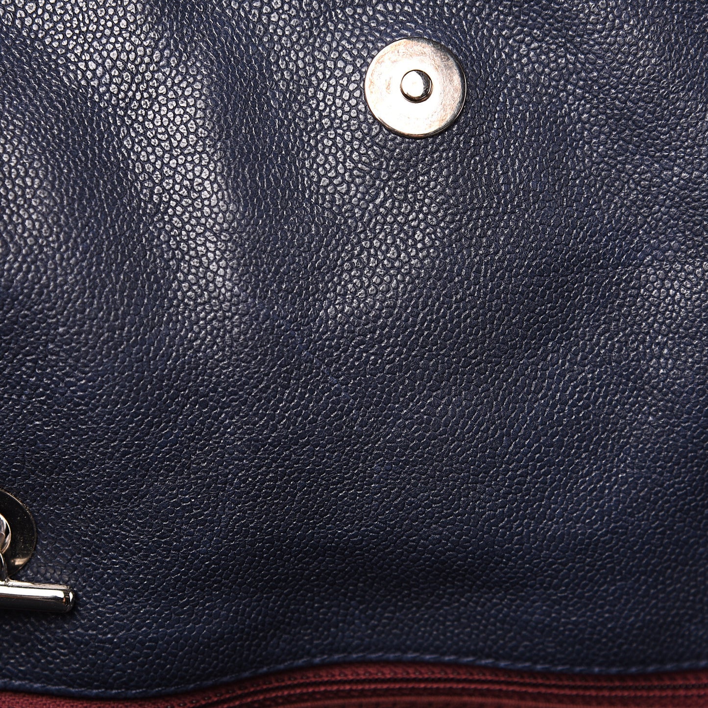 Caviar Quilted French Riviera Shoulder Bag Dark Navy Blue