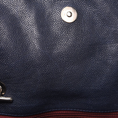 Chanel Caviar Quilted French Riviera Shoulder Bag Dark Navy Blue 8 of 13