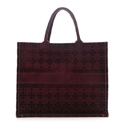 Christian Dior Velvet Cannage Large Book Tote Burgundy 1 of 11