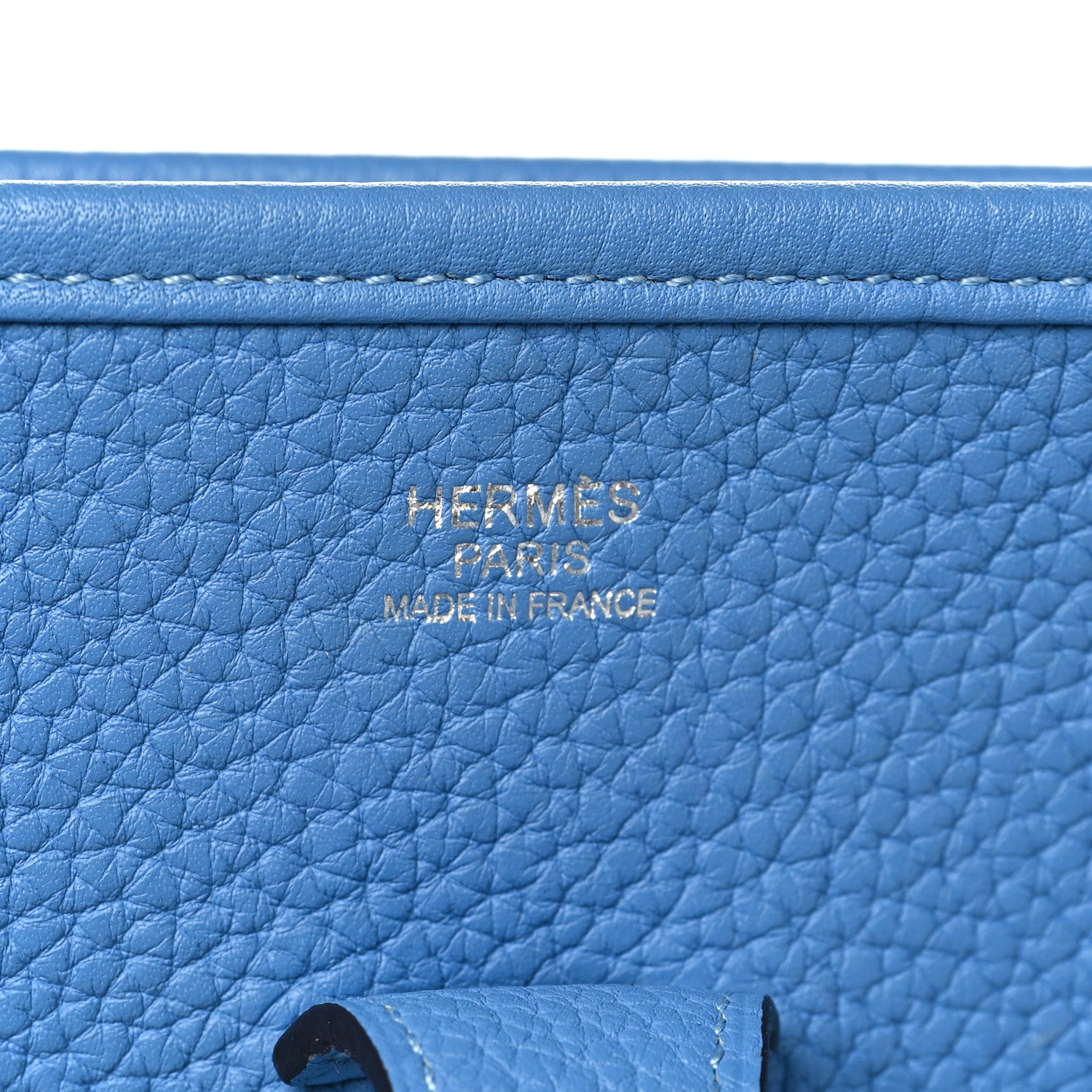 Hermes Taurillon Clemence Evelyne III PM Bleu Paradis 7 of 11