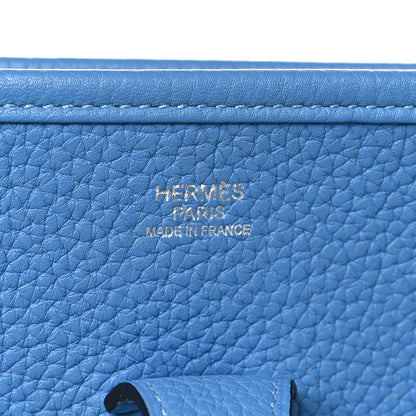 Hermes Taurillon Clemence Evelyne III PM Bleu Paradis 7 of 11