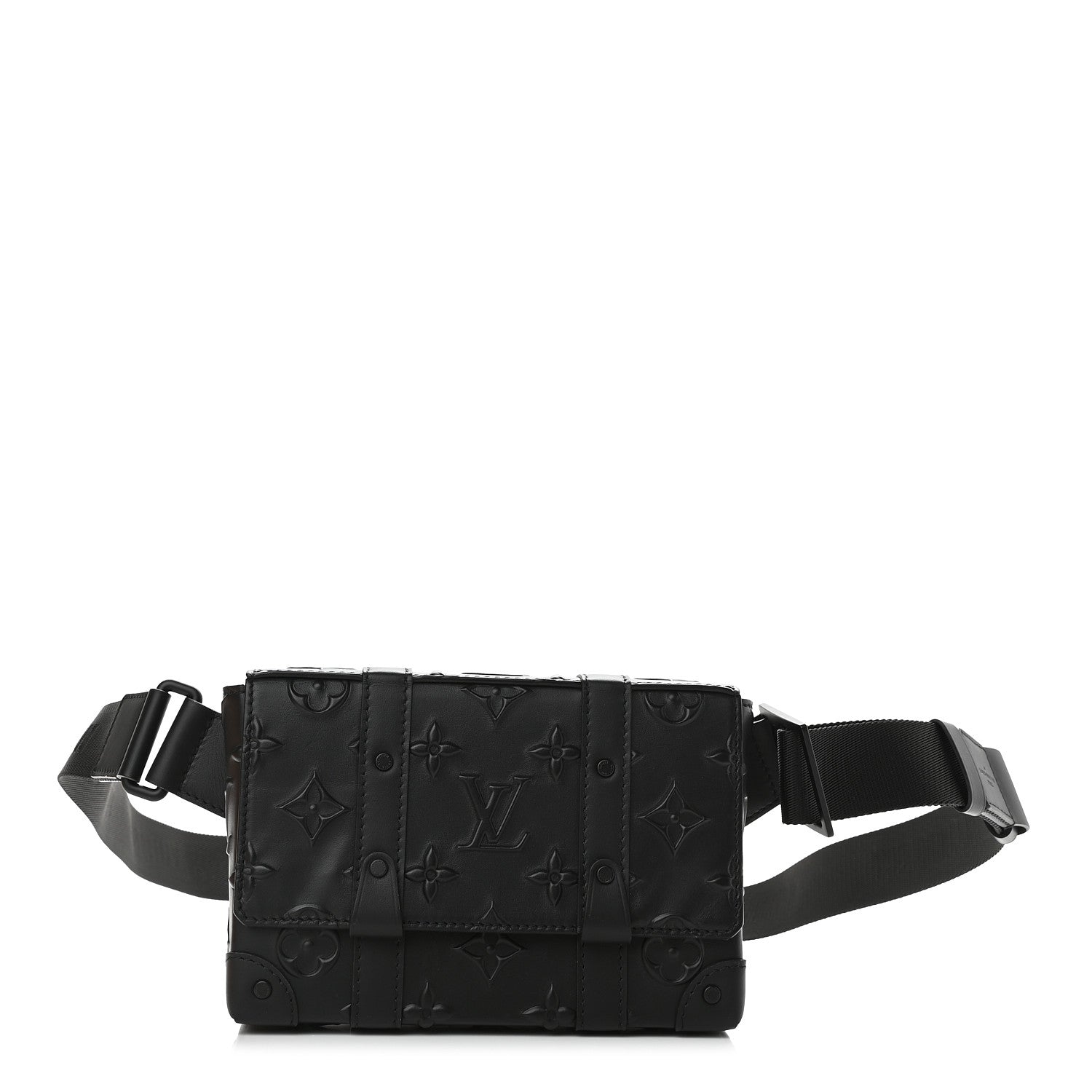 Louis Vuitton Monogram Seal Slingback Trunk Black 1 of 9