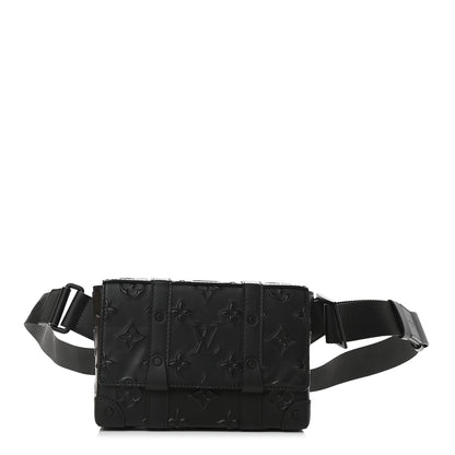 Louis Vuitton Monogram Seal Slingback Trunk Black 1 of 9