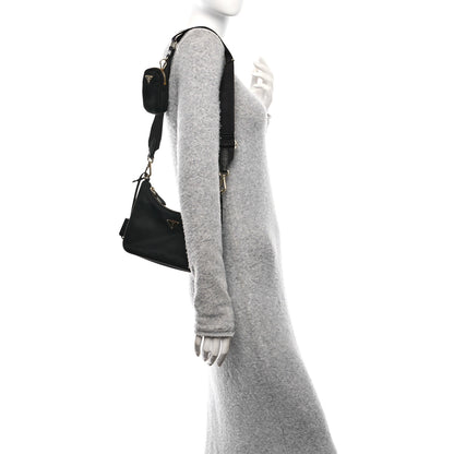 Prada Nylon Re-Edition 2005 Shoulder Bag Black 2 of 10