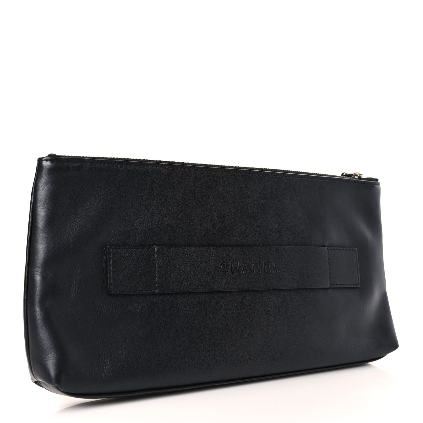Metallic Calfskin Keyboard Pouch Black