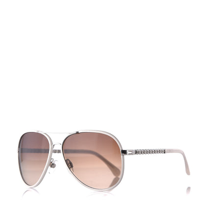 Chanel Pilot Winter Sunglasses 4219-Q White 1 of 9