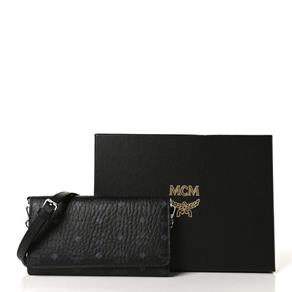 MCM Visetos Chain Wallet Crossbody Black 13 of 13