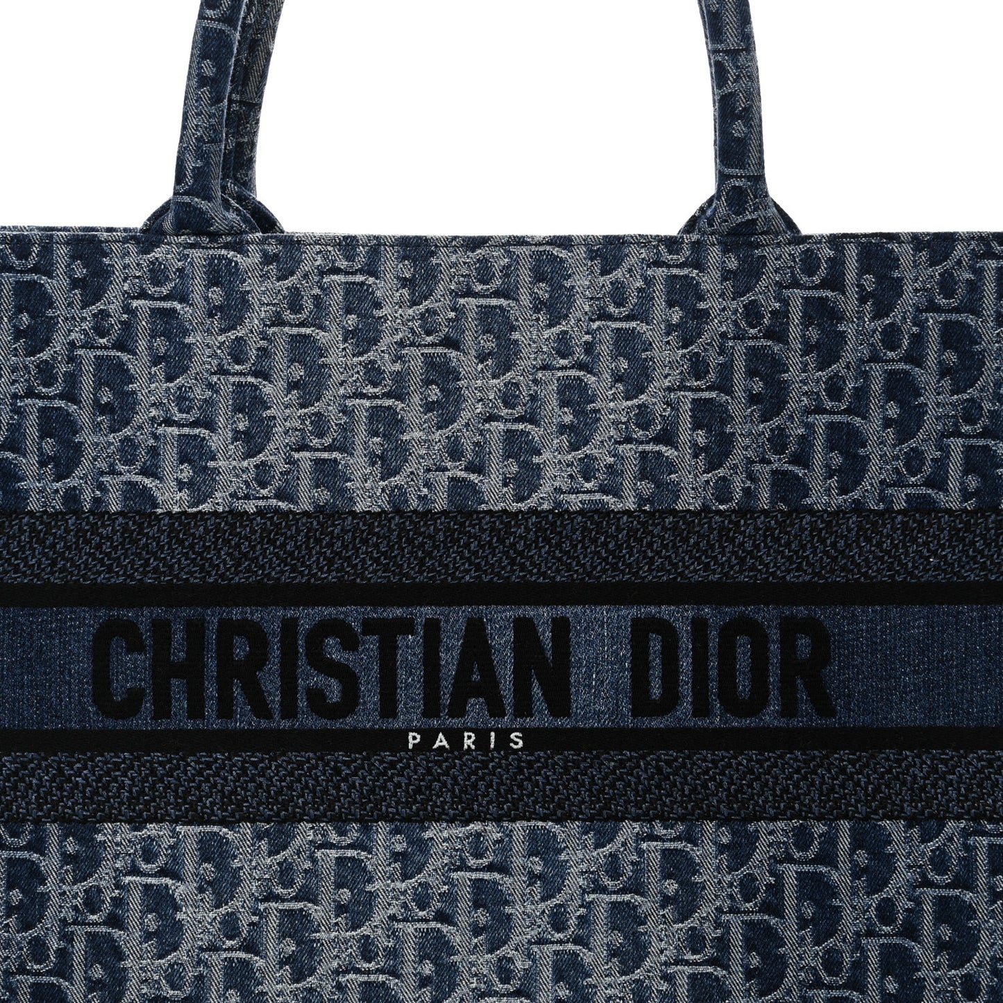 Oblique Denim Medium Book Tote Blue