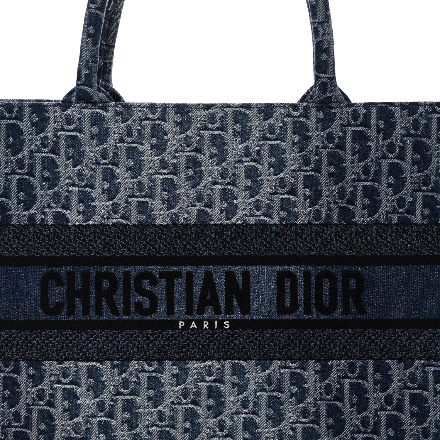 Christian Dior Oblique Denim Medium Book Tote Blue 8 of 11