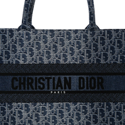 Christian Dior Oblique Denim Medium Book Tote Blue 8 of 11