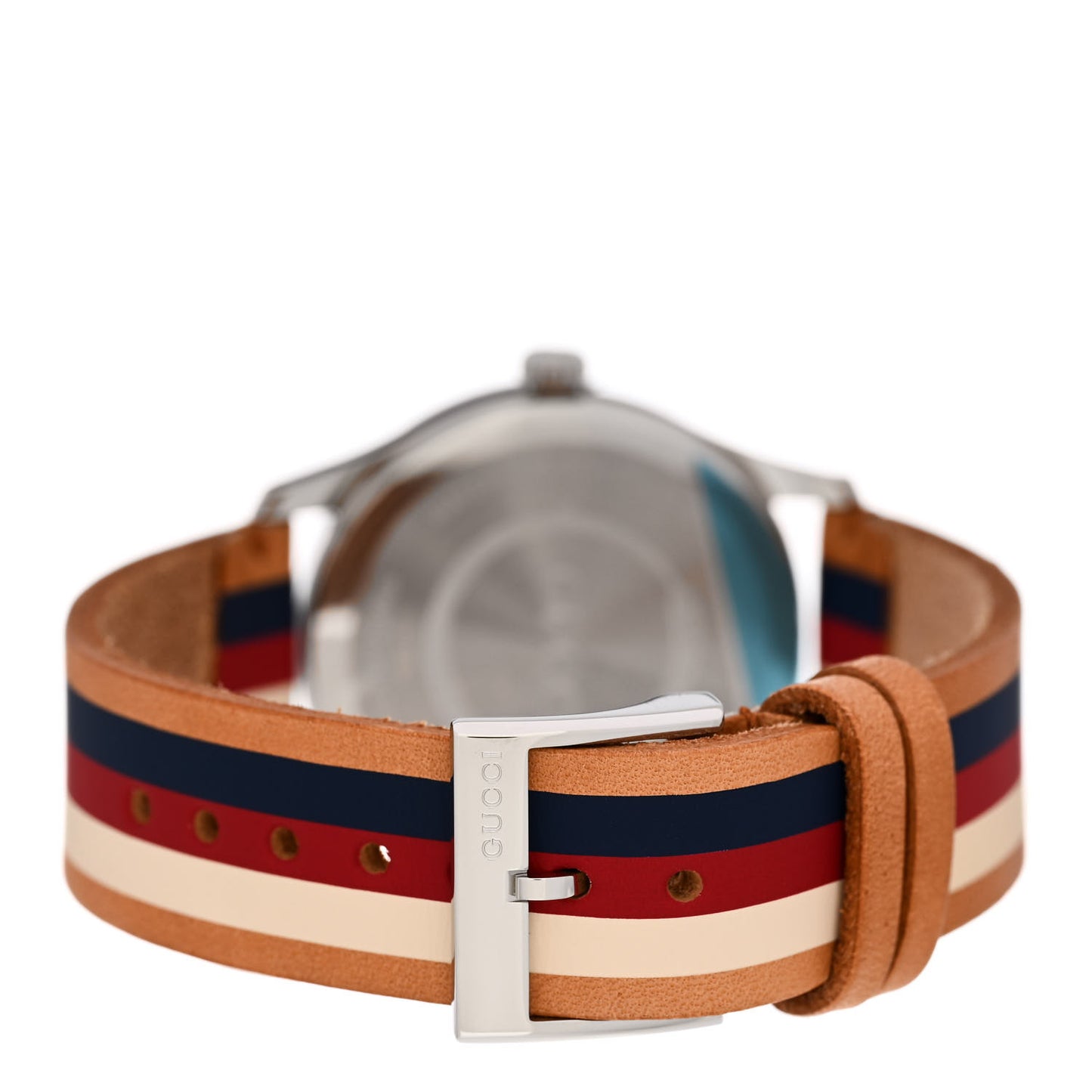 Stainless Steel Calfskin 38mm G-Timeless Stripe Web Quartz Watch Brown