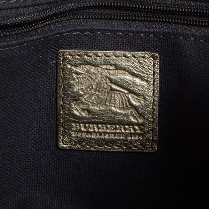 Burberry Haymarket Check Drawstring Claudia Bag Gold 6 of 8