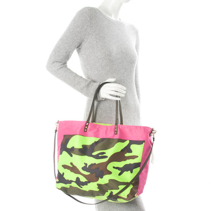 Valentino Garavani Nylon Camo Rockstud Foulard Tote Multicolor 2 of 6