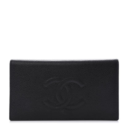 Chanel Caviar Timeless CC Yen Wallet Black 1 of 9