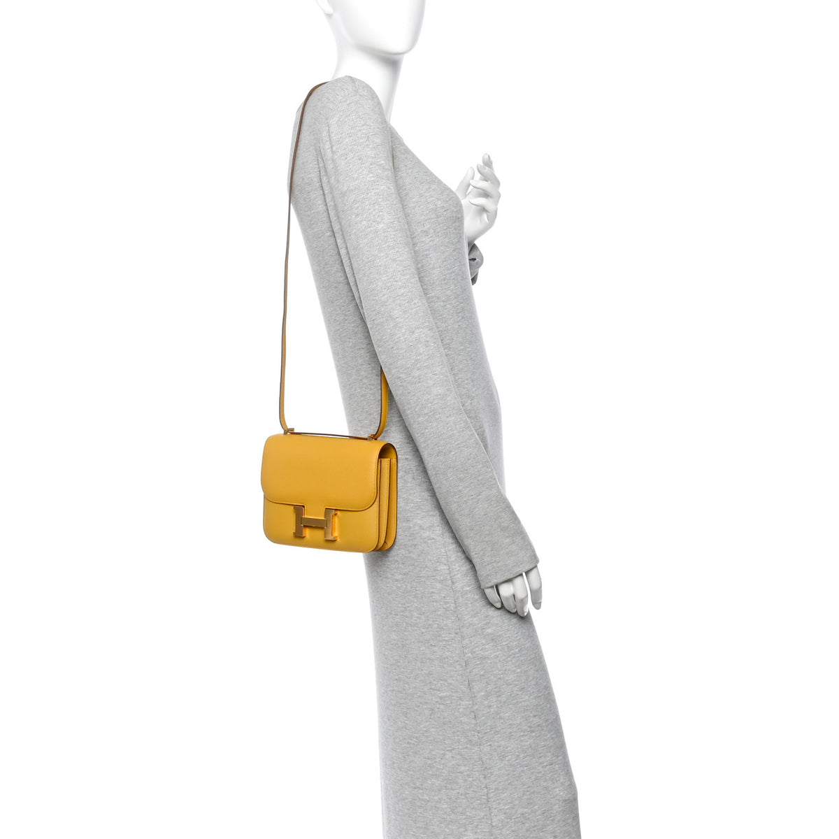 Hermes Epsom Constance 18 Jaune Ambre 2 of 11