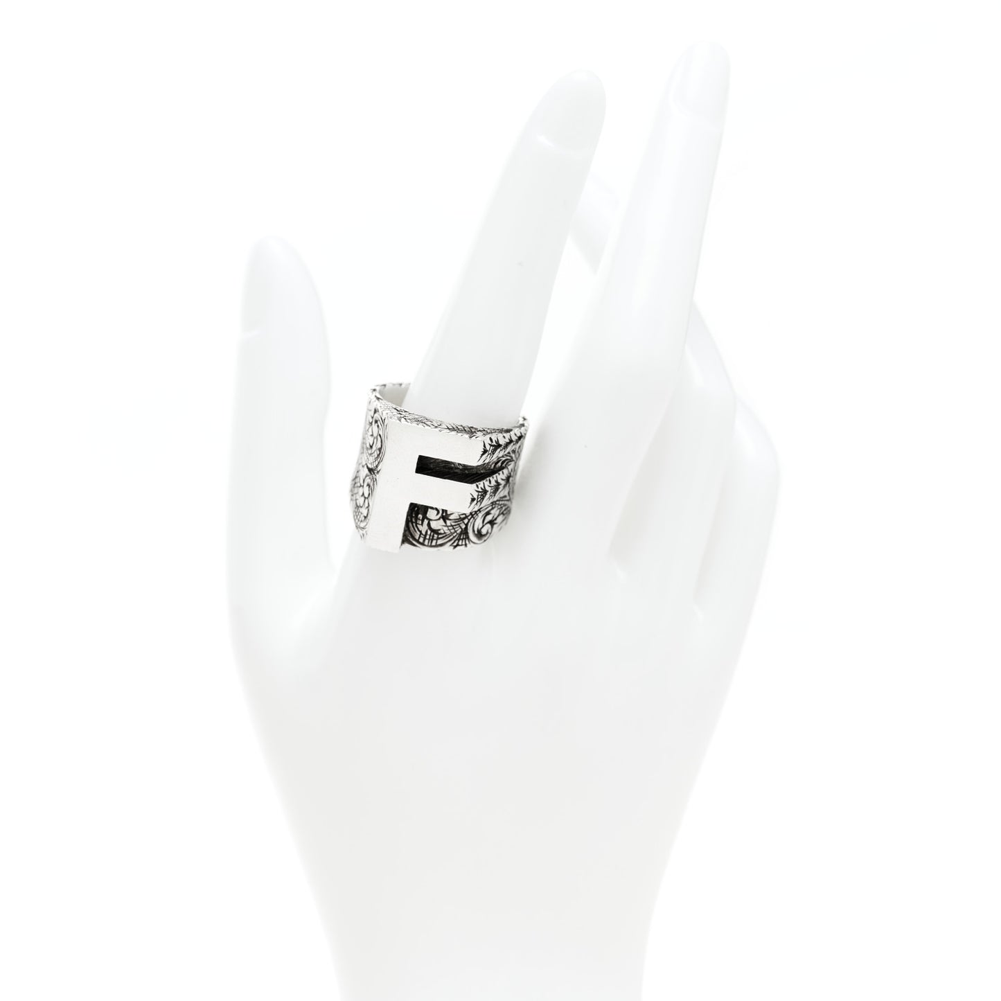 Sterling Silver Letter F Ring 63 10.25