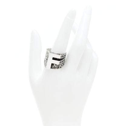 Gucci Sterling Silver Letter F Ring 63 10.25 2 of 6