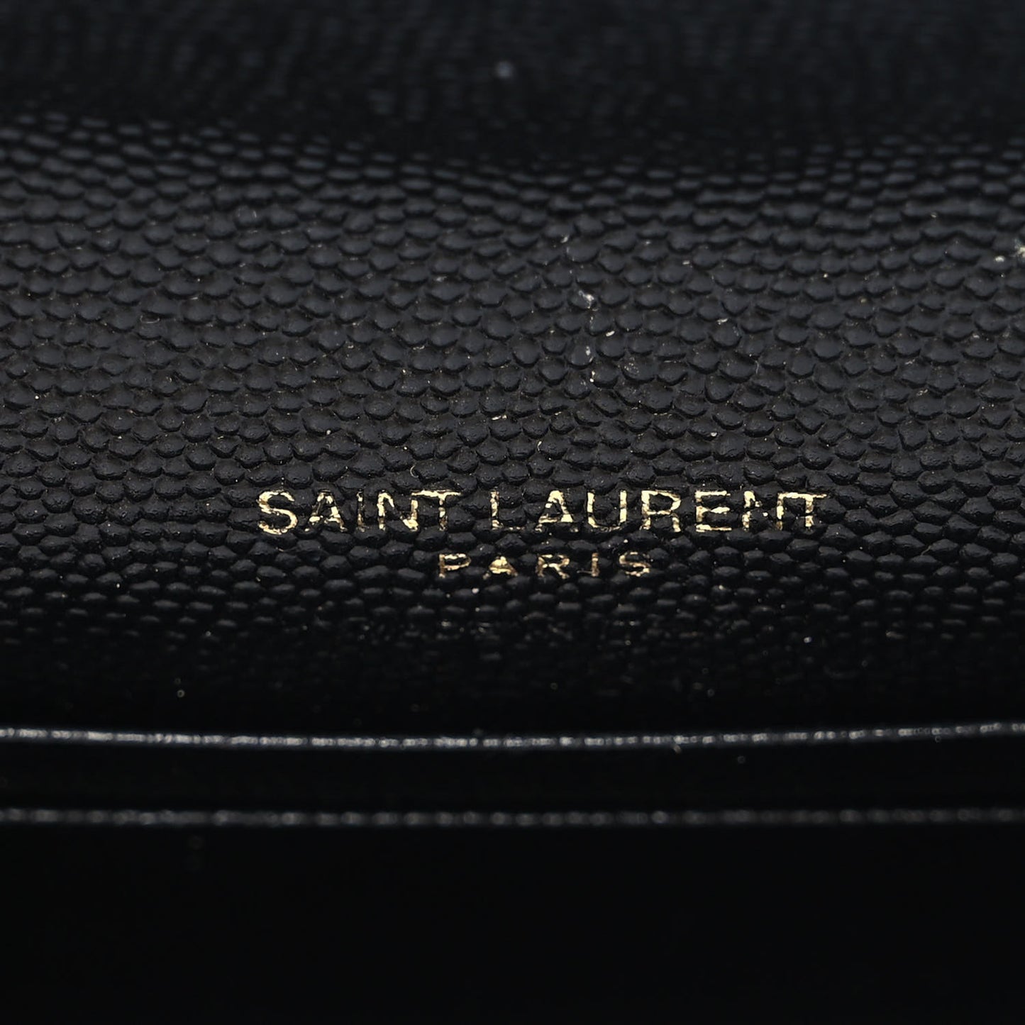 Grain De Poudre Matelasse Chevron Small Monogram Envelope Wallet Black