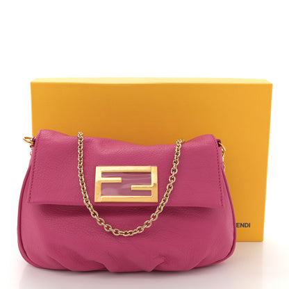 Fendi Vitello Flamingo Fendista Pouchette Crossbody Lampone 11 of 11