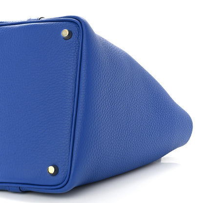 Hermes Taurillon Clemence Picotin Lock 18 PM Bleu Electrique 10 of 11