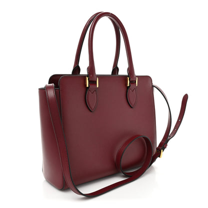 Prada Saffiano Soft Calfskin Small Zippered Tote Cerise 3 of 9