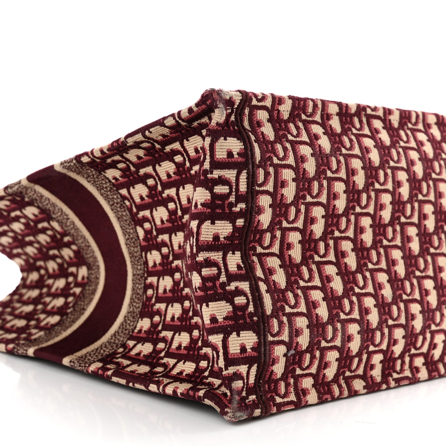 Oblique Large Book Tote Burgundy Multicolor