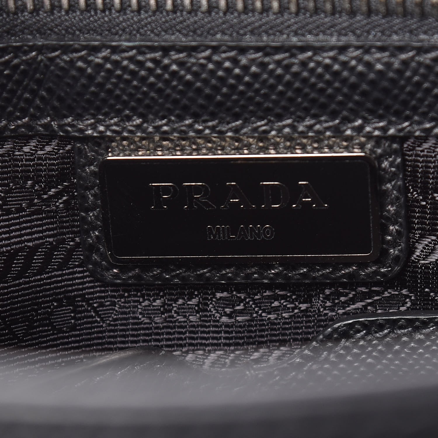 Prada Saffiano Cuir Flat Messenger Bag Black 7 of 11