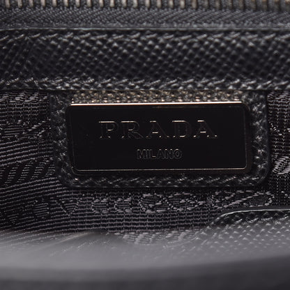 Prada Saffiano Cuir Flat Messenger Bag Black 7 of 11