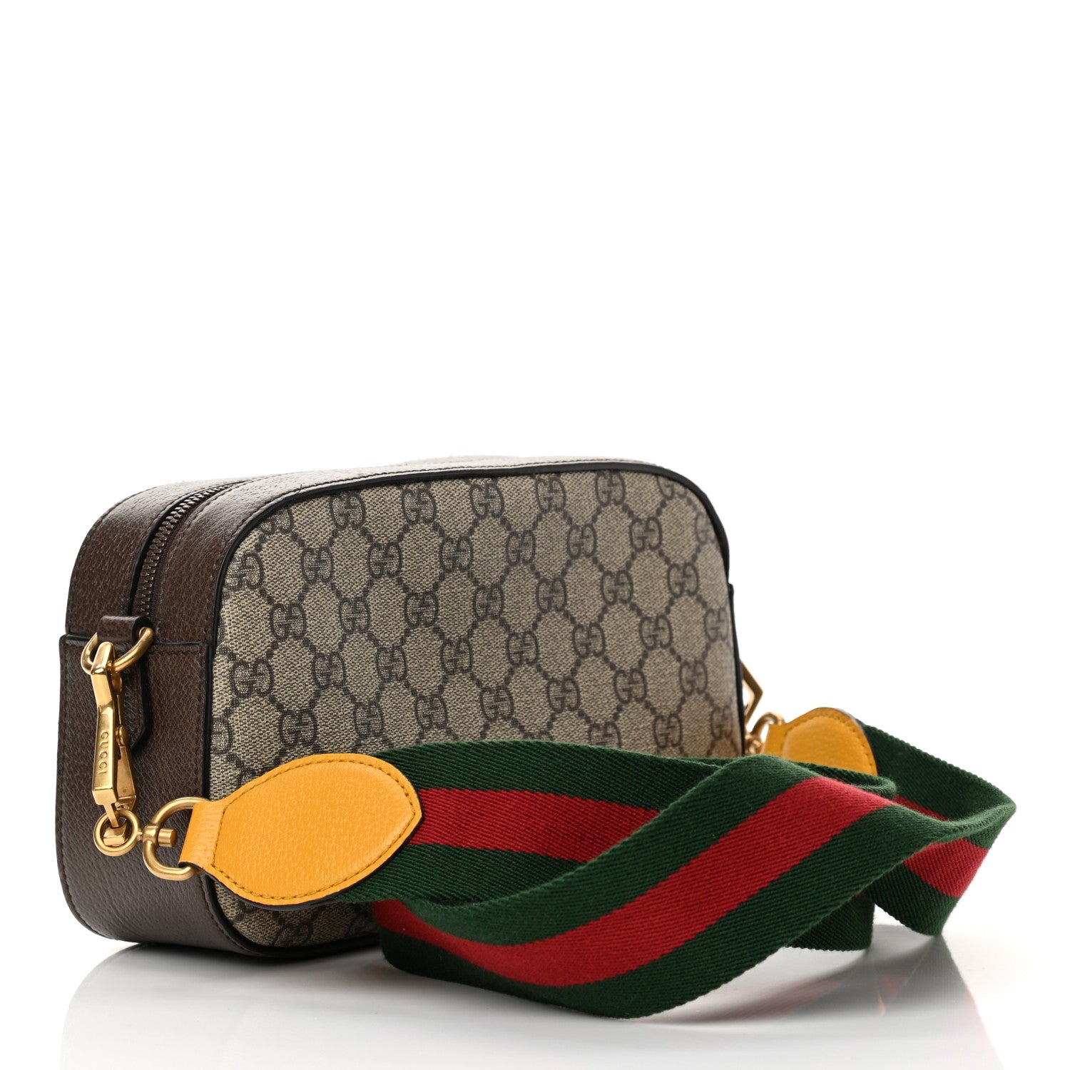 Gucci GG Supreme Monogram Web Neo Vintage Shoulder Bag Beige New Acero Crop 3 of 10