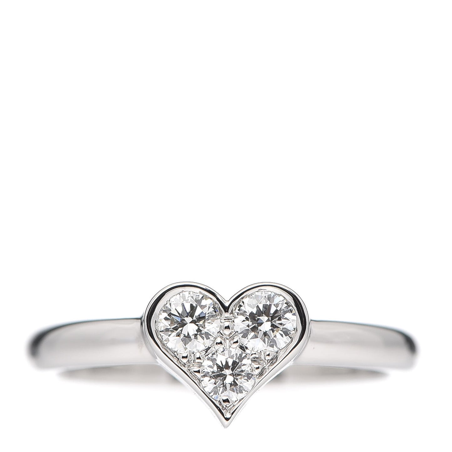 Platinum Diamond Hearts Ring 47 4