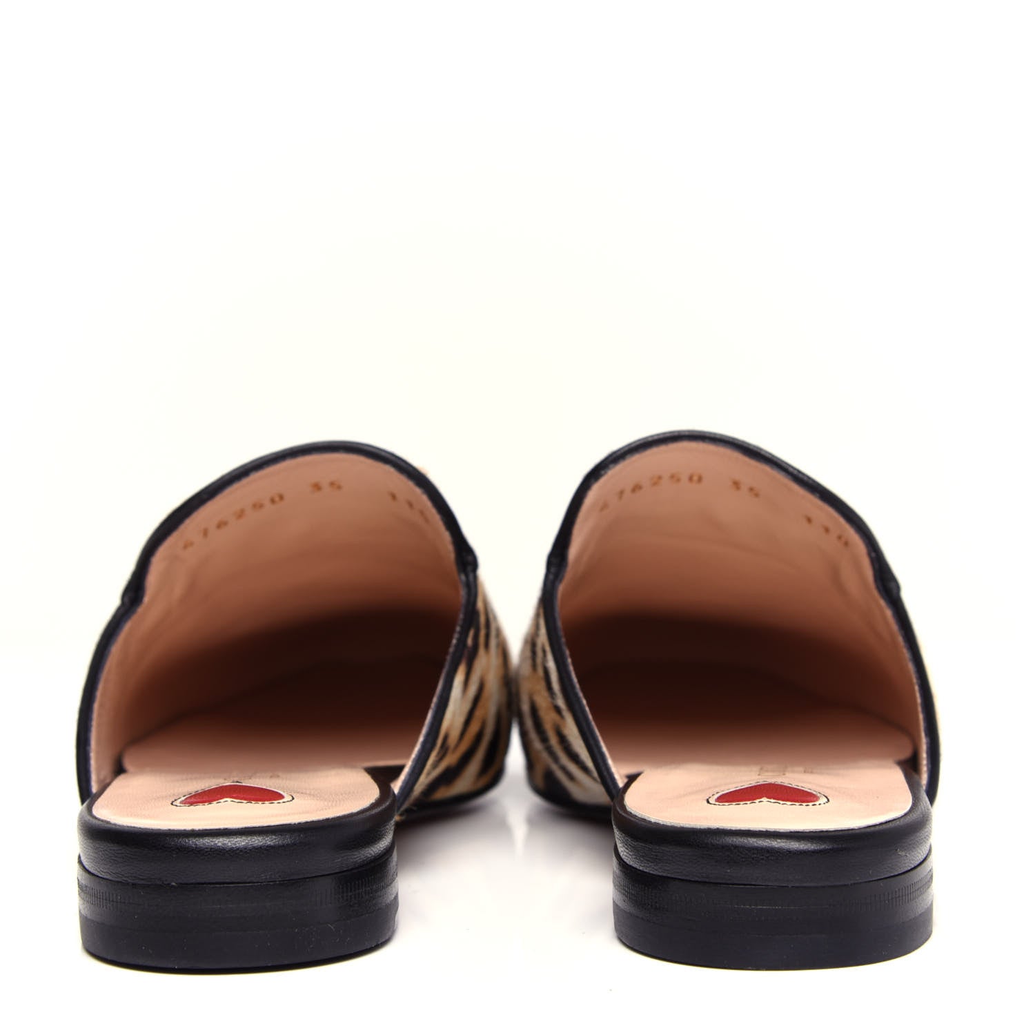 Gucci Calf Hair Leopard Print Womens Princetown Slippers 35 Naturale Black 7 of 11