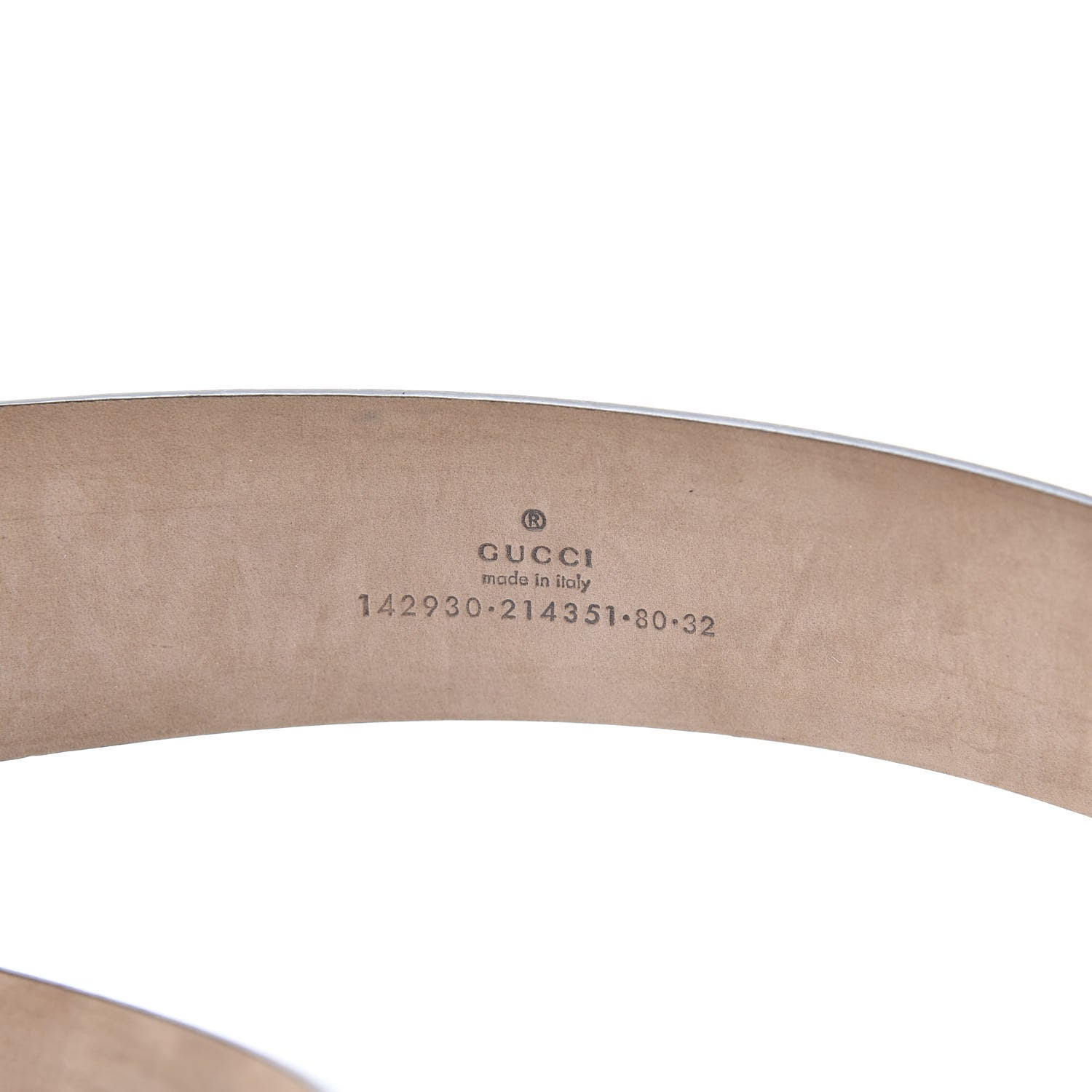 Gucci GG Supreme Monogram Selleria Interlocking G 40mm Belt 80 32 Beige Ebony Cuir 3 of 7
