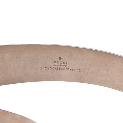 Gucci GG Supreme Monogram Selleria Interlocking G 40mm Belt 80 32 Beige Ebony Cuir 3 of 7