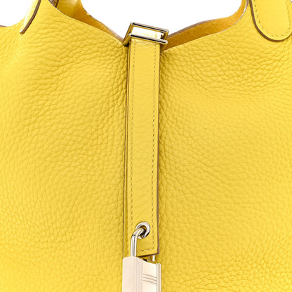 Hermes Taurillon Clemence Picotin Lock 18 PM Lime 8 of 10
