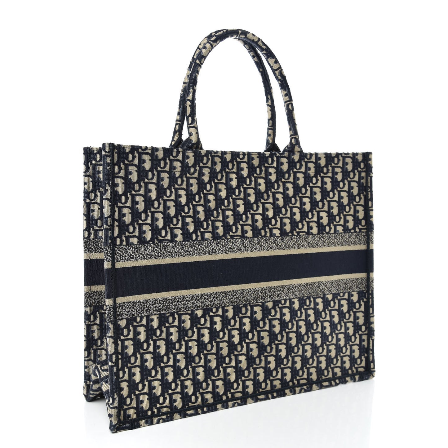 Oblique Book Tote Blue Multicolor